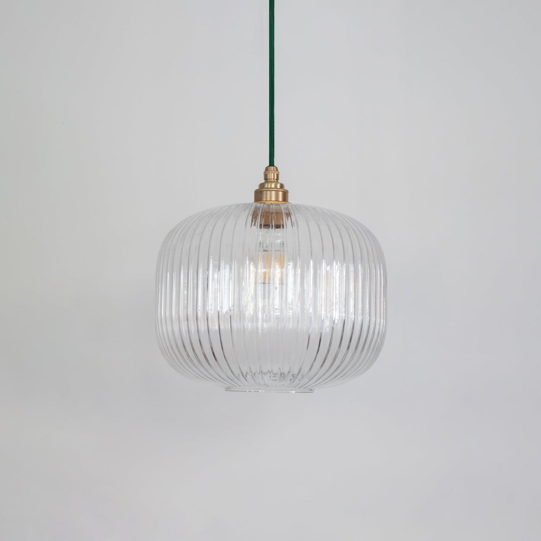 Reeded Glass Pendant Light