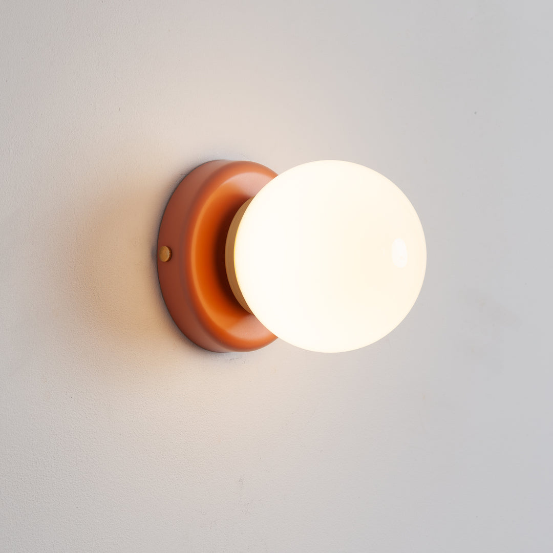 Opal Glass Flush Wall Light