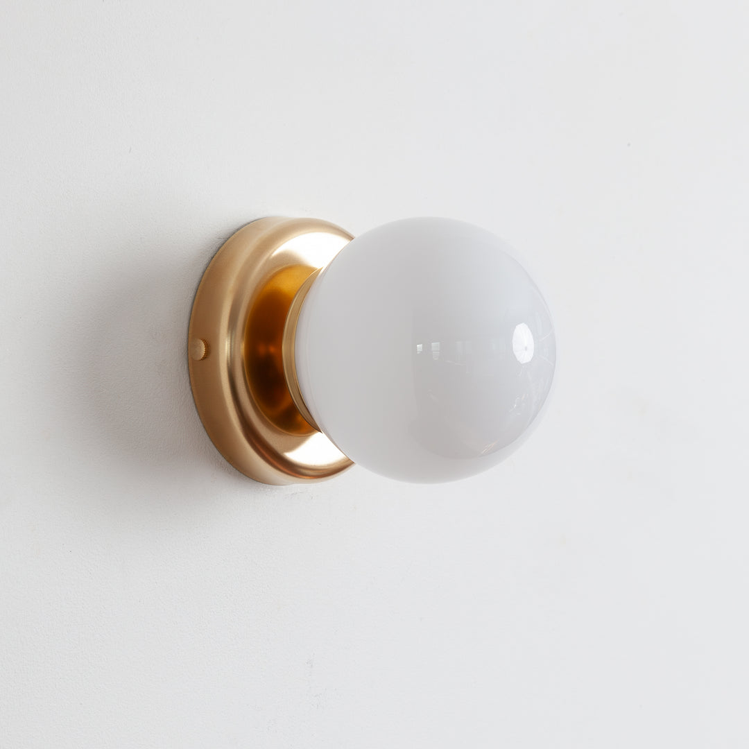 Opal Glass Flush Wall Light