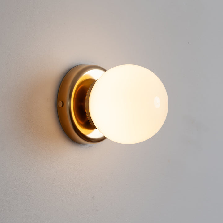 Opal Glass Flush Wall Light