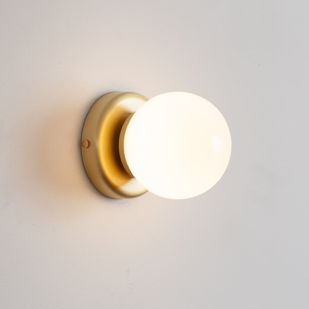 Opal Glass Flush Wall Light