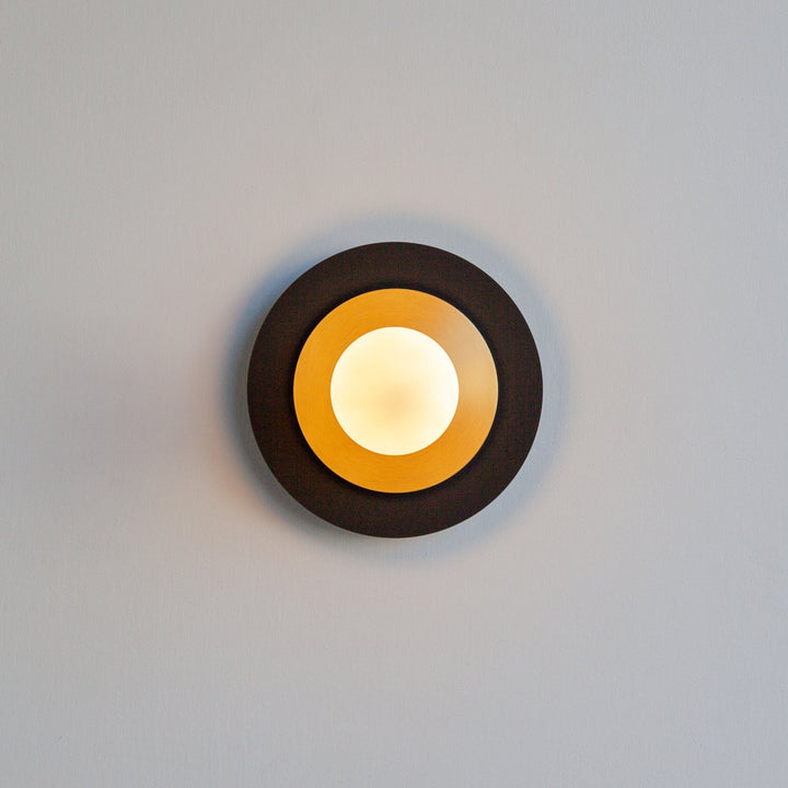 "Aureole" Wall Light - Black with Brass