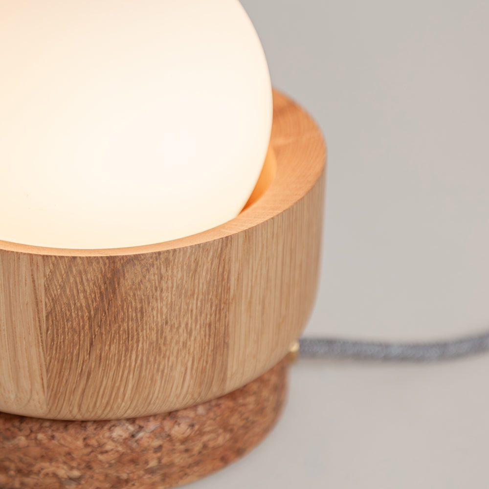 “Pearla” Table Lamp - Hardwood