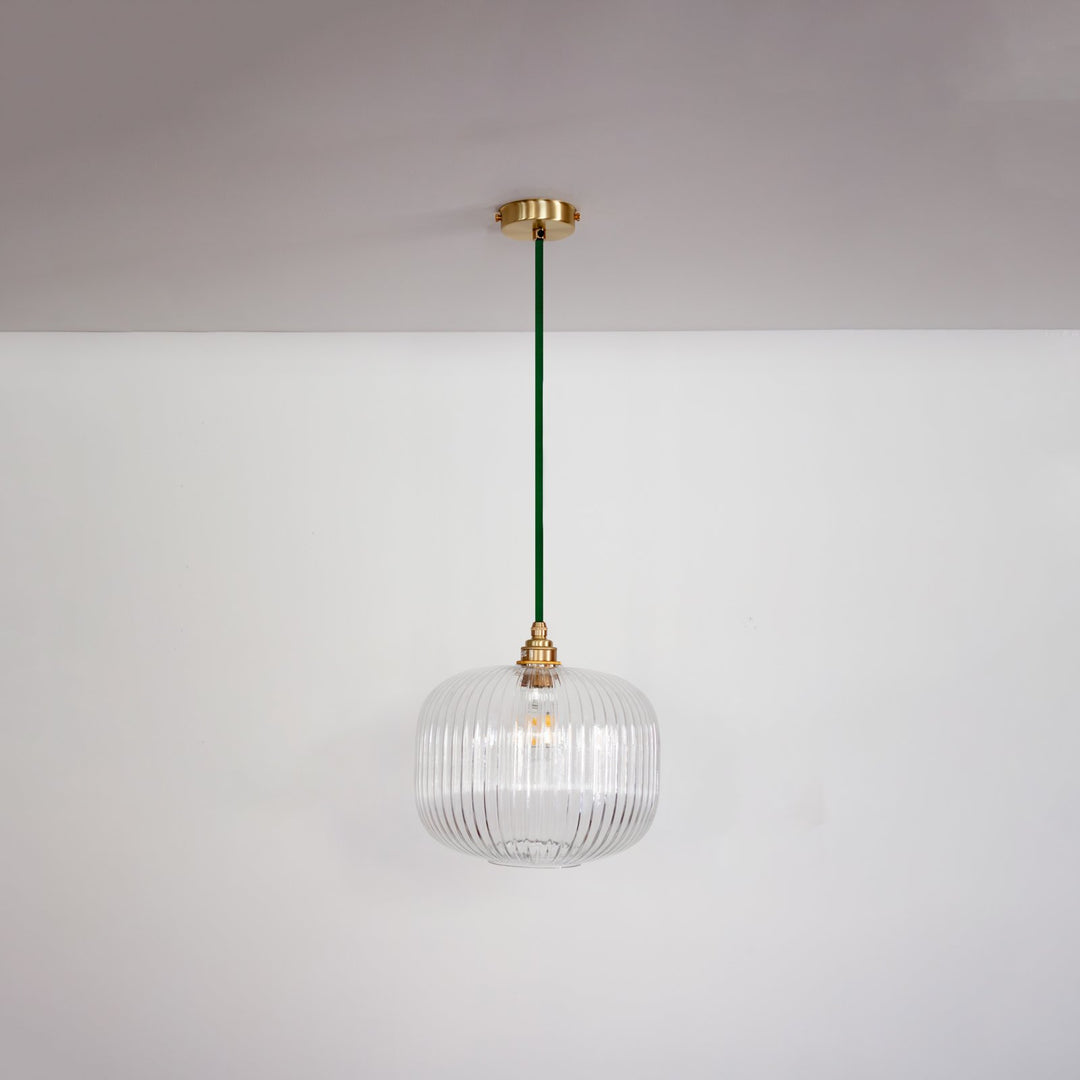 Reeded Glass Pendant Light