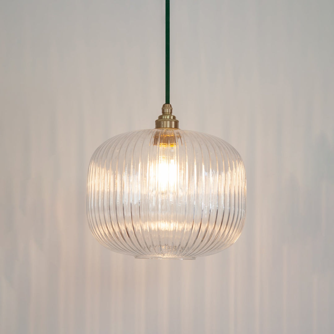 Reeded Glass Pendant Light