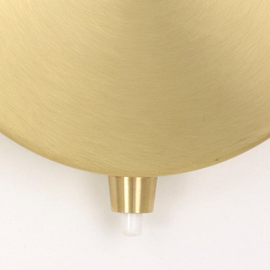 "Bold as Brass" Wall Light - Opal Glass Shade