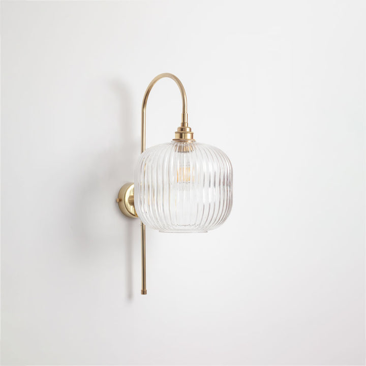 Arch Stemmed Wall light - Clear Reeded Glass