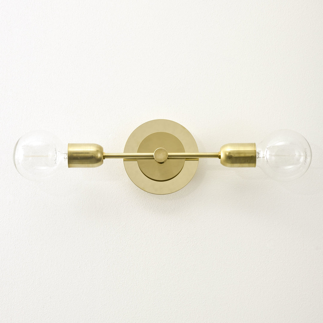 "Aureole" Double Arm Wall Light - Brass